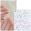BnbnPup 8 Blatt Nagelsticker Nail Art Sticker Frühling Blume Nagelaufkleber