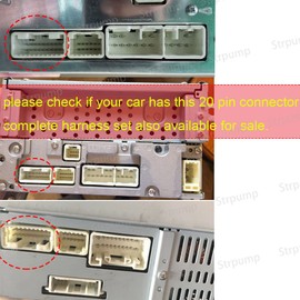 Strpump Compatible for Toyota Lexus Car Steering Wheel Control Wire Adapter Connector Harness Cable(20pin)