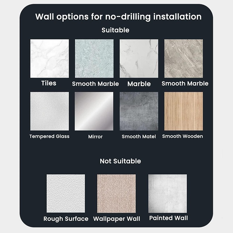 vacane Large Organizing Caddy with 2 Command Strips, Adhesive Wall