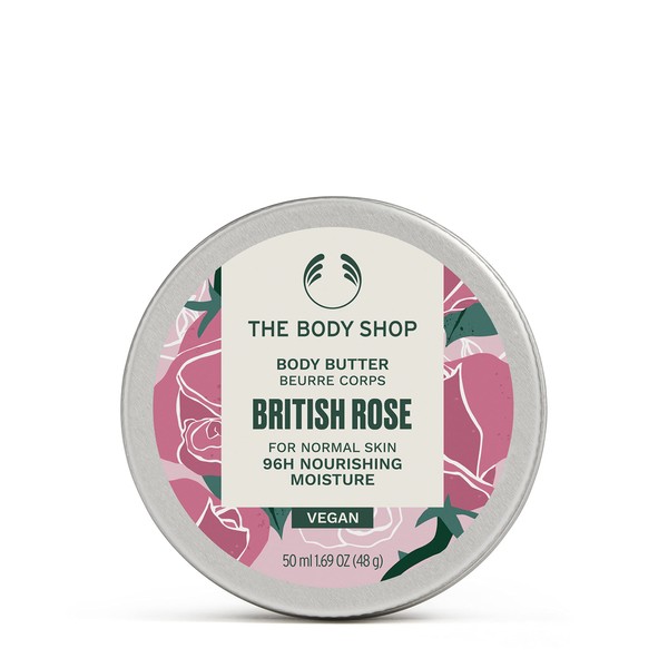 The Body Shop British Rose Body Butter – Nourishing & Moisturizing Skincare for Normal Skin – Vegan – 1.72 oz