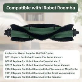 Multi-Surface Brush Compatible with iRobot Roomba Combo Essential Series Vac 2 Q0520 Q0120 Q011 Y0110 Y0140 Y01420, 104/105 Combo Robot Roller Brushes, Vacuum Cleaner Vac Parts