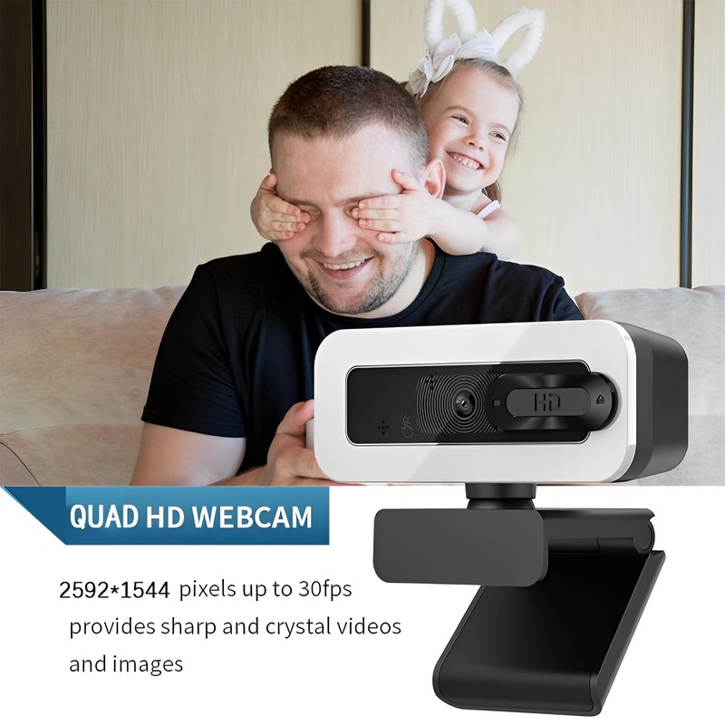 2K Autofocus Webcam, USB Camera for Switch 2/ PC -