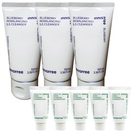 Innisfree Blueberry Rebalancing 5.5 Cleanser 100ml 3pcs+ / 이니스프리 블루베리 리밸런싱 5.5 클렌저 100ml 3개+