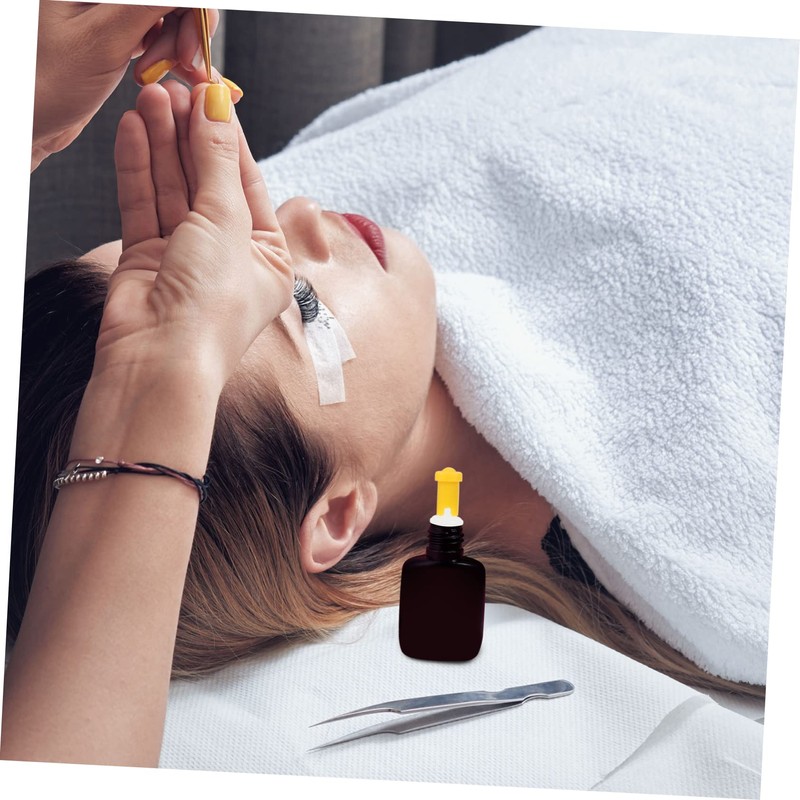 OATIPHO 100Pcs Eyelash Bottle Tips with Blocking Needles Essential Replacement