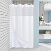EUTXL Stall No Hook Shower Curtain with Snap in Liner,230GSM