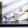 1 Pair Crystal Bookends with Crystal Ball Decorative Ornaments,L Shape