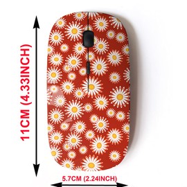 Ratón inalámbrico de 2.4 G con bonito diseño de patrón para todas las computadoras portátiles y computadoras de escritorio con nanoreceptor, adecuado para el verano