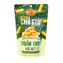 Twin Bags Vegetable Spring Rolls Snack Ready to Eat - Cha Gio Thuan Chay An Lien - 2.6 Oz per Bag with 2 Bags per Order