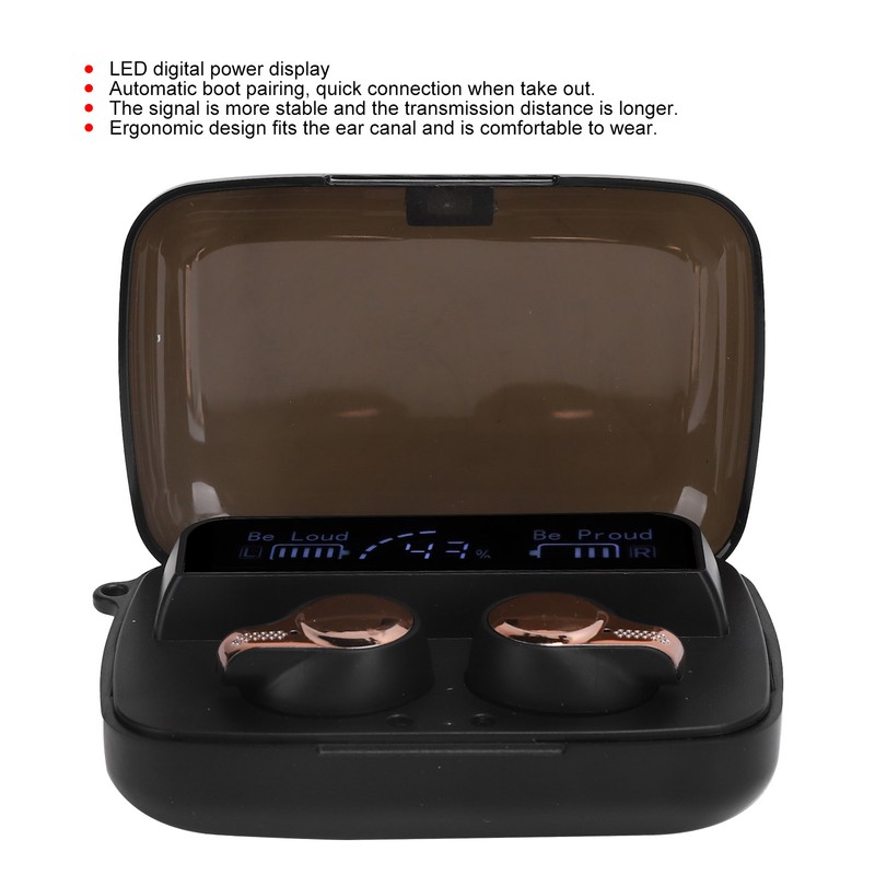 Wireless Bluetooth Headset Dual Ear Mini Touch Sports Earphones with