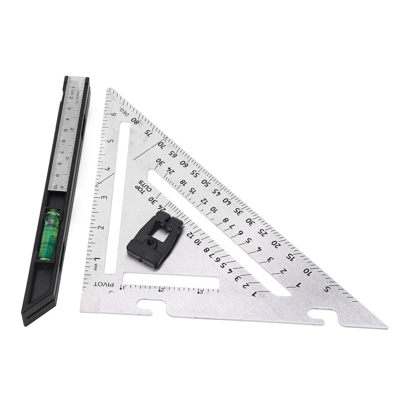 Woodworking Triangle Ruler 7in Dual Scale Square Angle Ruler Carpenter