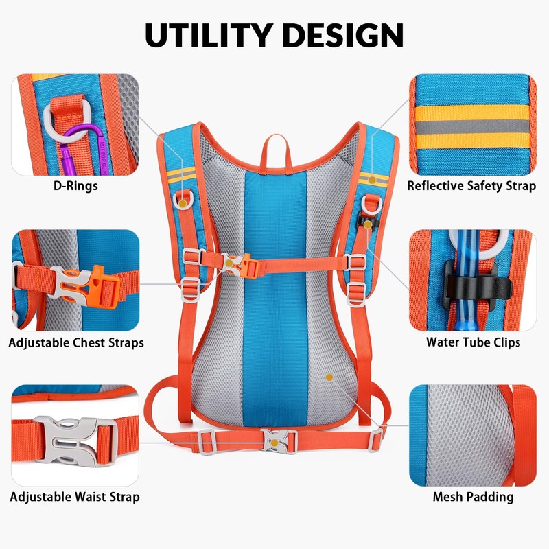 Arvano Hydration Backpack with 2L Water Bladder,Lightweight Cycling Backpack for