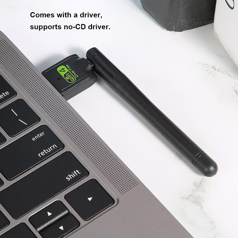 Drive Free USB2.0 WiFi Wireless Adapter Network Card Antenna Wi