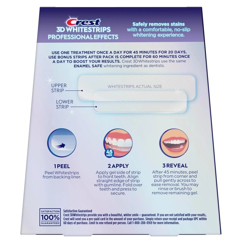 Crest 3D Whitestrips Professional Effects, Whitestrip 3D White, Teeth Whitening