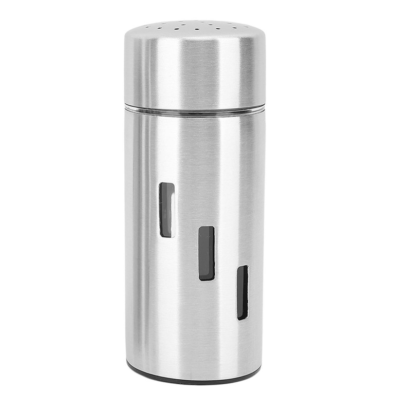 3Pcs Salt and Pepper Shakers Set Stainless Steel 3 Sizes