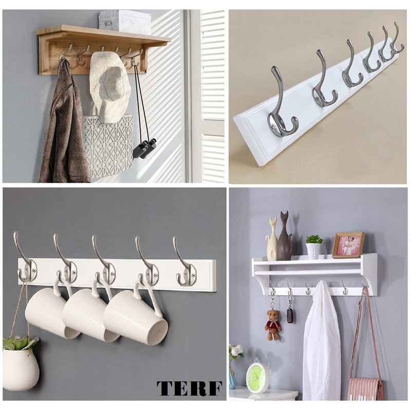 TERF® Polished Chrome Double Wall Mounted & Door Hooks Hat