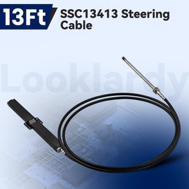 Looklardy SSC13413 13Ft Rack Steering Cable Compatible with SB39526P,SB39544P Bezel Kits for Back Mount Steering System& SH5210P,SH5230P Helm Units Fits for SS14113 SS15113