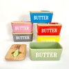 Domini Large Butter Dish,Ceramic Butter Dish with lid and knife,