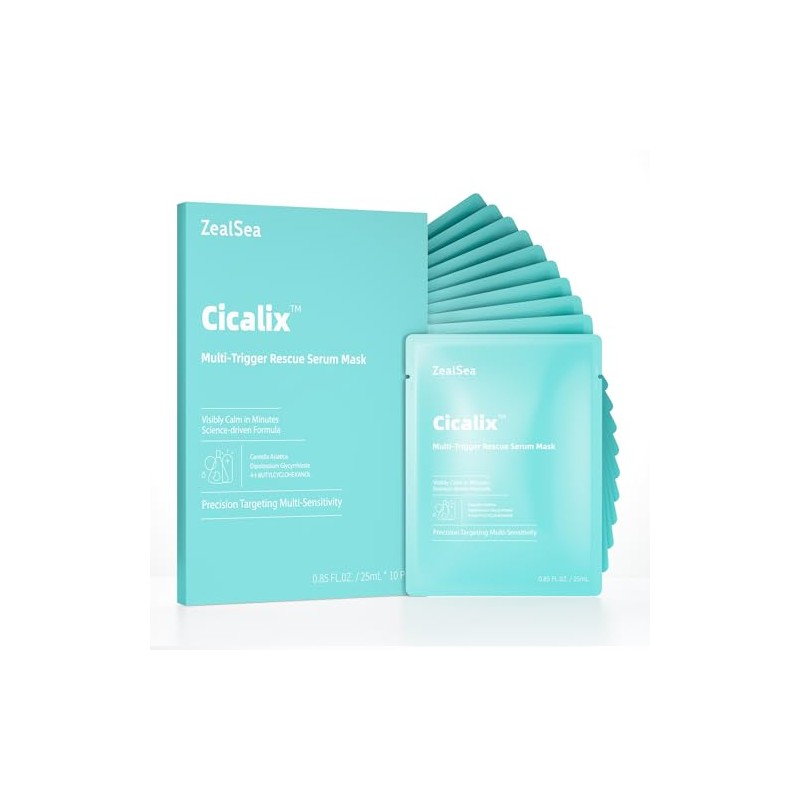 Cicalix Face Masks Skincare Set, Derm Solution Sheet Mask for