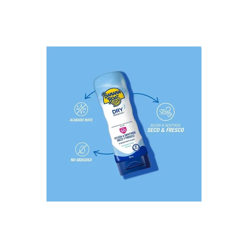 Protector Solar Banana Boat Dry Balance 50+FPS Locion 180 ml