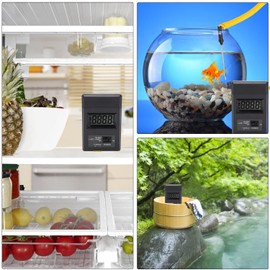 K-Type Thermometer, Digital Thermocouple Thermometer K- Type Temperature Meter -50 to 1300°c, Standard K Type Plug Digital Thermometer with 2 Kinds Thermocouple Probe for Hvac, Refrigerator, Fish Tank