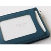 Slip-On Noir Pass Coin Case, Turquoise Blue A-NSL-3202 Genuine Leather