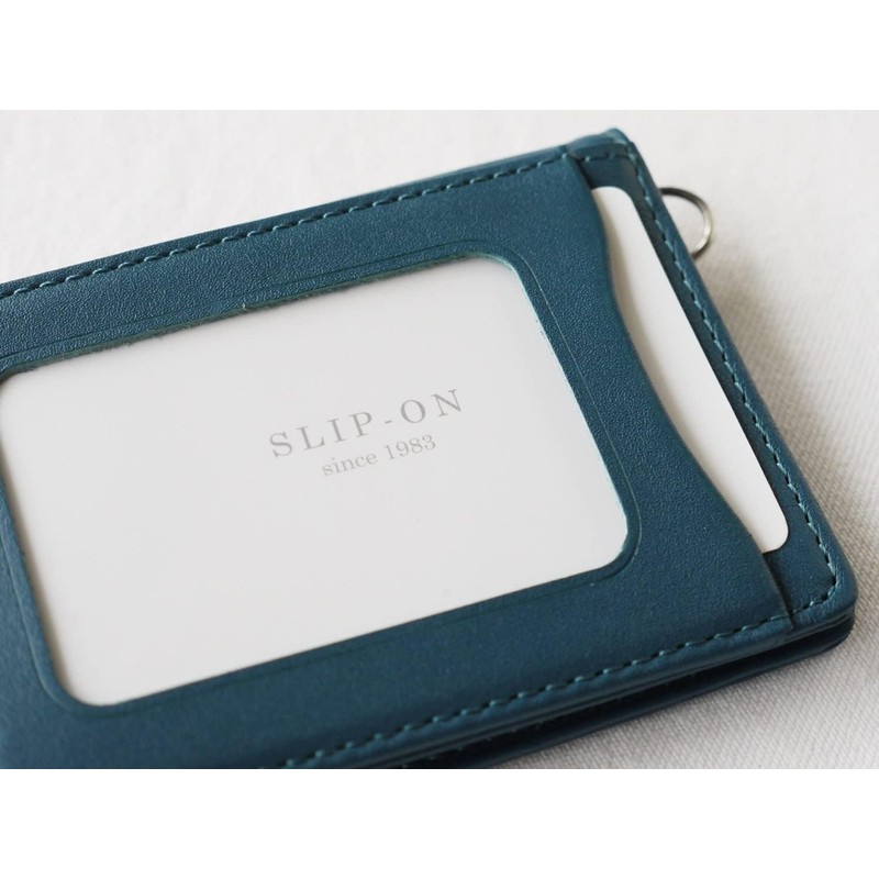 Slip-On Noir Pass Coin Case, Turquoise Blue A-NSL-3202 Genuine Leather