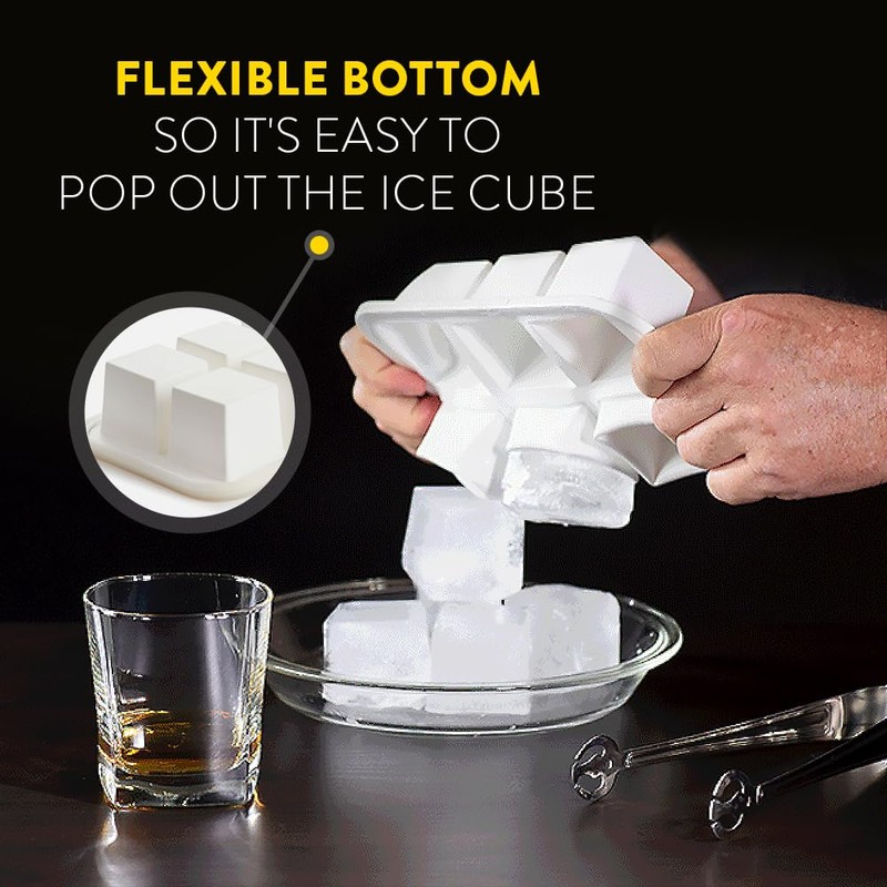 BLOXX Silicone Ice Cube Tray with Lid for Freezer |