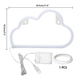 GIGIIS LED Cloud Neon Sign Warm White LED Cloud Sign Cute Cloud Light Advertising Bright Hanging Neon Light for Christmas Birthday Living Room Wedding Party Decoration