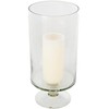 Deco 79 Glass Candle Holder with Elevated Base, 6" x