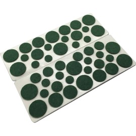 Shepherd Hardware 9423 Self-Adhesive Felt Surface Protection Pads, Assorted Sizes, 46-Count, Green