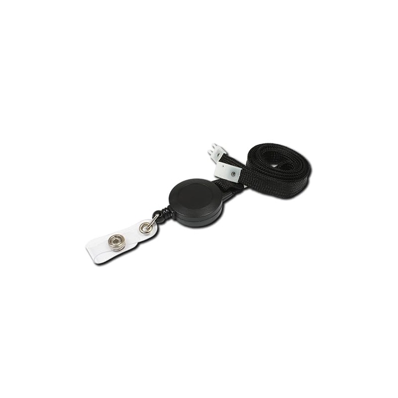 Customcard ltd® Black Lanyard Retractable Lanyard Pull Badge Reel