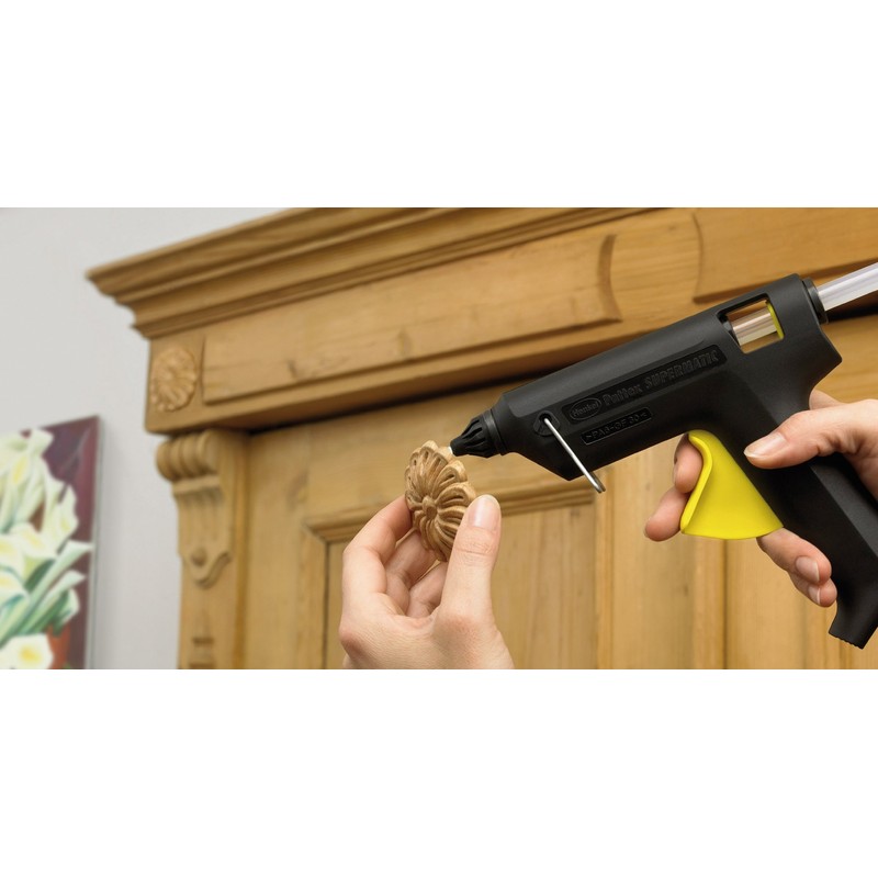 Pattex Pattex Hotmelt Supermatic Hei?klebepistole, Klebepistole mit elektronischer Temperatursteuerung, Set