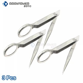 ODM 4-3/4" Size Anti-Magnetic Pointed 3X Magnifying Inspection Tweezers