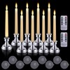 MIXALY 9PACK 8" LED 3D Wick Taper Candles with Remote