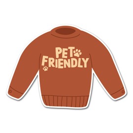 2 x 15cm Pet Friendly Vinyl Stickers - Charity Shop Clothes Dogs Pet Animals Allowed Welcome Sign Notice Small Business Taxi Sticker #83043