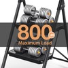 TOOLF 2 Step Ladder, Sturdy Steel Step Stool with Anti-Slip