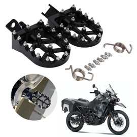 JFG RACING - Estriberas de motocicleta CNC para KLR 650 KLR650 1987-2018 2021-2024, color negro