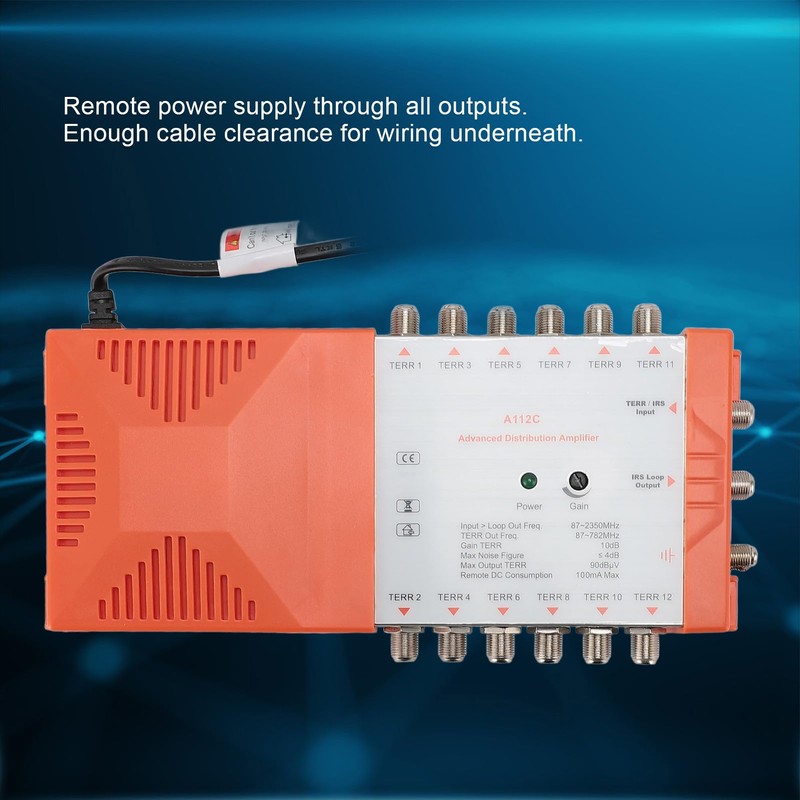 Tv Antenna Amplifier, Adjustable Gain, A112C 4G LTE Low Noise