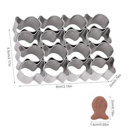 16-Cavity Goldfish Cracker Cutter, Stainless Steel Mini Goldfish Cookie Cutter Mold for Baking Non-Stick Dough Perfect for Kids' Biscuits Animal-Shaped Cookies Snacks