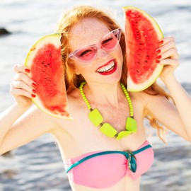 Joopin Polarised Pink Sunglasses Womens Retro Ladies Cateye Sun Glasses with UV400 Protection 2025 Clear Pink