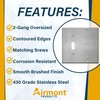 Stainless Steel Combination Switch Cover, Metal Wall Plate, 2 Gang