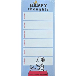 Charlie Brown as Referee, Sally as Cheerleader, Snoopy & Lucy with with Football Magnetic Notepad, Same Design on Each Page & 2 Magnets to Hang on Refrigerator or Whiteboard, 100 Sheets with Ruled Lines with Numbers 1-20, 4" x 9.25" size