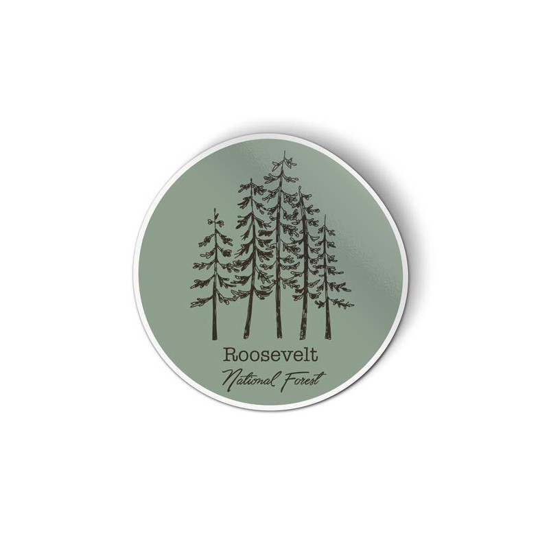 Squiddy Roosevelt National Forest - Vinyl Sticker for Car, Laptop,