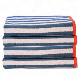 Ambra Linens 500 GSM Highly Absorbent Bath Towels Set, 100% Cotton, Soft and Plush, All Seasons Use, Extra Large, Cabana Style, Best for Pool, Beach, Spa, Gym