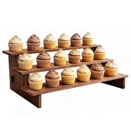 Mobpqable 3 Tier Cupcake Stand Wood - 30s Quick Assembly, Easy Carry&Store