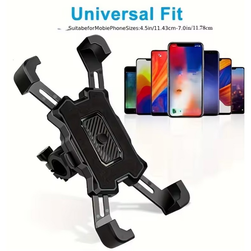 360° Adjustable Motorcycle & Bicycle Phone Mount – Anti-Slip Shockproof