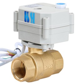HSH-Flo 3/4" 2 Way 12VDC Brass NPT Reverse Polarity 2 Wires On/Off Motorized Electrical Ball Valve