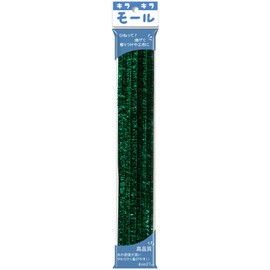 So&Yu Kirakira Mall COL. 973 Green, Diameter 0.4 inches (9 mm), Length 10.6 inches (270 mm), Pack of 10