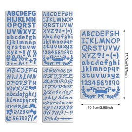 BENECREAT 4PCS 4x7 Inch Metal Engraving Stencils Letter Number Metal Stencils for Wood Carving, Drawings and Woodburning, Engraving and Scrapbooking Project