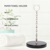 Y Luxe Black-Silver Marble Countertop Paper Towel Holder - Elegant